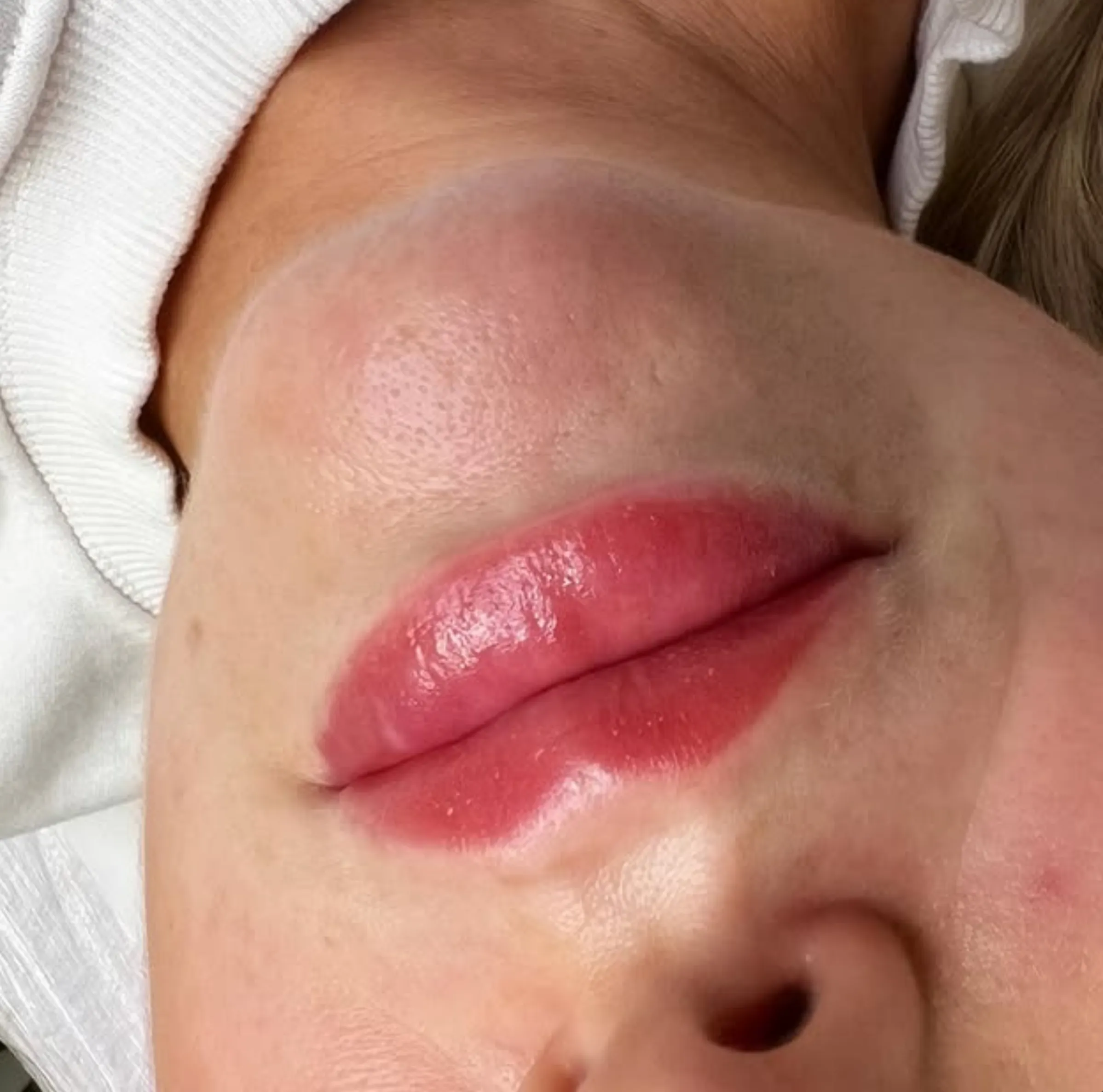 water and lip tattoo healing